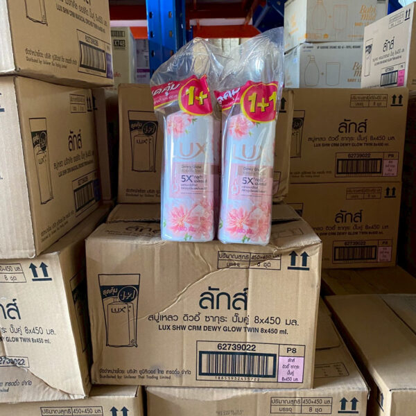 ลักษ์ อาบน้ำปั้มแพ๊คคู่ปั้มปั้ม 450 มล. ซากุระ ชมพู