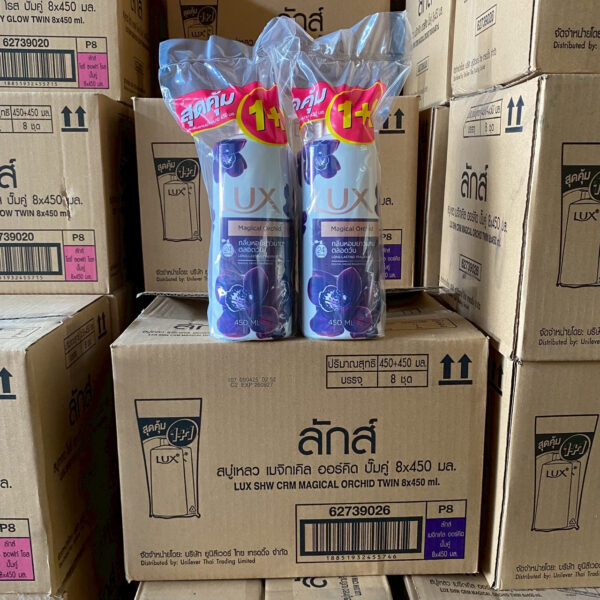 ลักษ์ อาบน้ำปั้มแพ๊คคู่ปั้มปั้ม 450 มล. เมจิกเคิล ม่วง