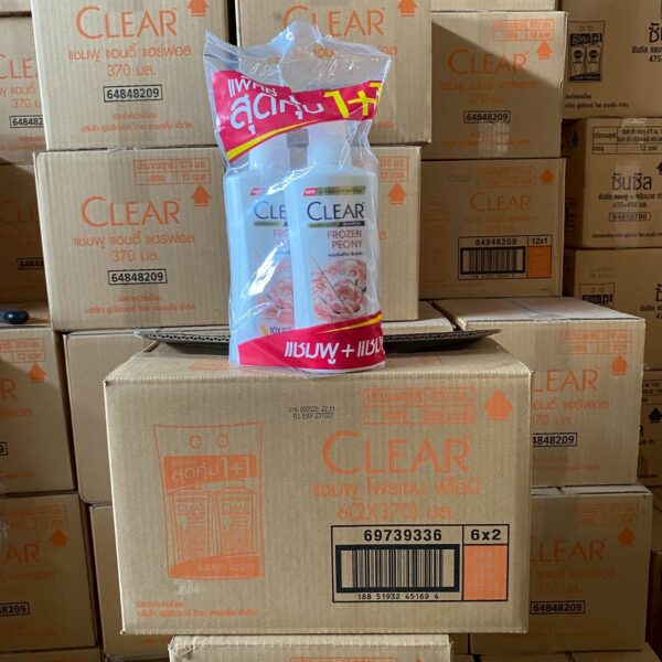 เคลียร์ สระ ปั้ม 370 มล. คู่ หญิง-พีโอนีส้ม