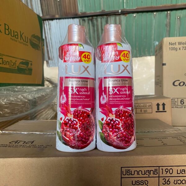 ลักส์ อาบน้ำ ขวด 190 มล. ทับทิม ชมพู