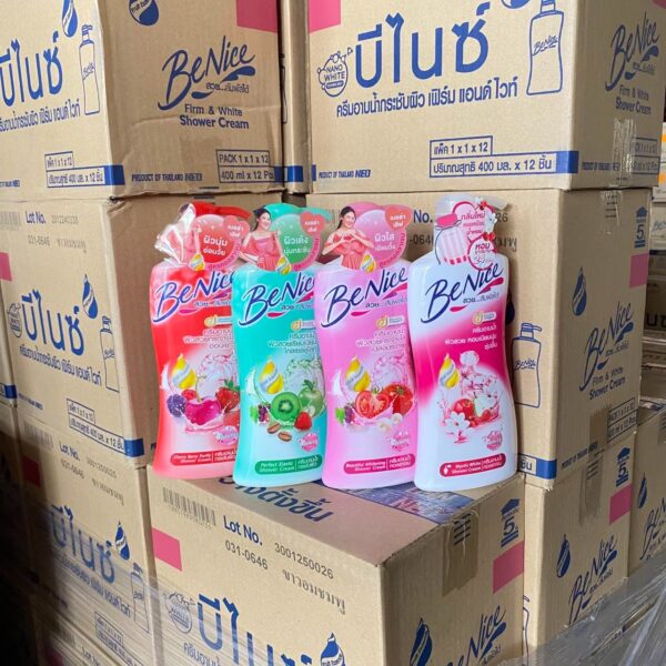 บีไนซ์ อาบน้ำปั้ม 400 มล. บูมอิน 4 สี