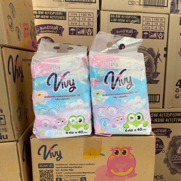 วีวี่ผ้าเปียก 40แผ่น