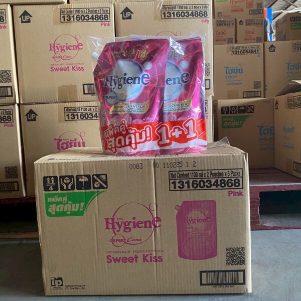 ไฮยีนปรับเข้มข้น 1100 มล. แพ๊คคู่คละสี-สวีทคิส ชมพู